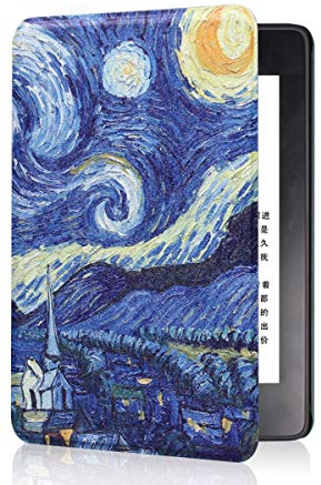 Kindle Paperwhite 4-Lederhülle, kompatibel mit der 10. Generation (2018), JMH PU-Leder-Schutzhülle mit Handschlaufe/Auto Wake/Sleep