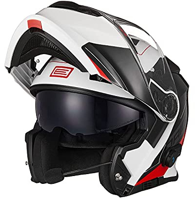 ORIGINE Motorradhelm Bluetooth Klapphelm Integralhelm ECE Mit Doppelvisier