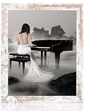 rahmengalerie24 Bilderrahmen 50x75 cm New Rio Rahmen Vintage Holz Acrylglas ohne Passepartout Portraitrahmen Fotorahmen Wechselrahmen für Foto oder Bilder MDF Dekorahmen ohne Bild