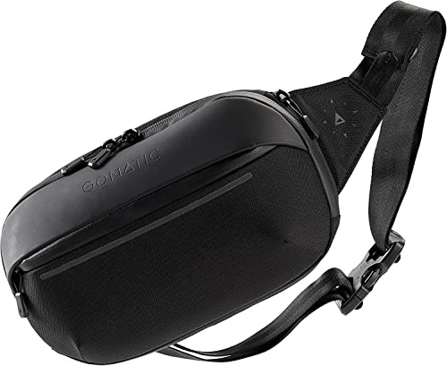 Gomatic Premium Sling Bag 1L – Minimalistische Umhängetasche Unisex, Crossbody Anti-Diebstahl Tasche mit RFID & Kabelmanagement, Wasserabweisend – Für Reisen, Alltag & Technikzubehör