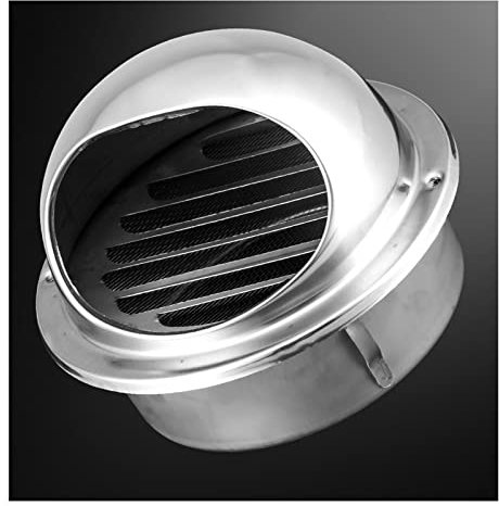 SHUDONGDEN Cappa di Scarico in Acciaio Inox Cappa A Sfera,Sfera Griglia di Ventilazione Coperchio Cappuccio con Cappuccio Estrattore Esterno Uscita Aria A Parete,70mm/2.76in