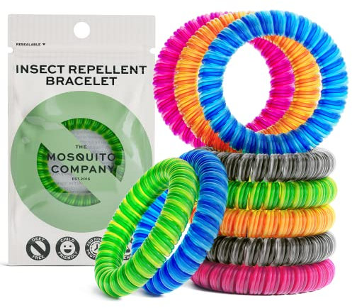 The Mosquito Company, Mosquito Repellent Bracelet, Insect Repellent Mosquito Bands, Triple Strength, Multi Coil Deet Free, Resealable Packaging, 250 Hours of Protection