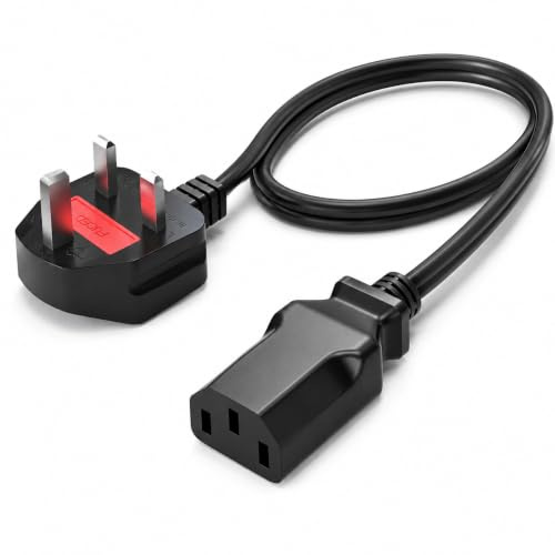 3 Prong AC Power Cord Cable 6FT, IEC C13 to NEMA 5-15P Replacement Power Cord, 18AWG 10A 125V Universal AC Power Cable for Computer Monitor TV Printer PS Xbox, Durable Safe Heavy Duty Cord, Black