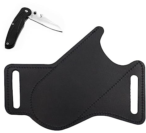 pologmase Poche pour Couteaux,Couteaux Holster Ceinture - Porte-Couteaux Anti-Rayures 5 en Cuir Vachette Imitation Couche supérieure résistant à l'usure pour Couteaux pliants