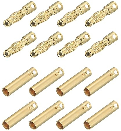 QUARKZMAN 8 Coppie Banana Spine Connettore 4mm Maschio Femmina Banana Spina per Altoparlante Filo RC Batteria ESC Motore