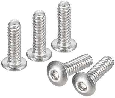 QUARKZMAN #4-40x3/8 Linsenkopfschrauben Innensechskant 50 Stück 304 Edelstahl Verschlüsse Sechskant Bolzen Schrauben Voll Gewinde Sechskant Antrieb Schrauben