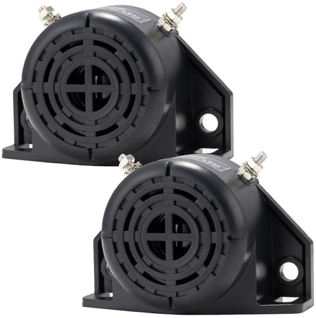 FARBIN Klaxon de Recul 12V-48V Bip de Recul 105dB Alarme Recul 2pièces | Avertisseur de recul, étanche, convient pour camion, tracteur et engins