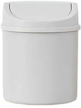 Shitafe Desktop Trash Can with Lid, Desk & Table Trash Can, Wastebasket & Bathroom Bins, Desk Compact Design Cosmetic Bin for Home, Office, Vanity & Bedroom