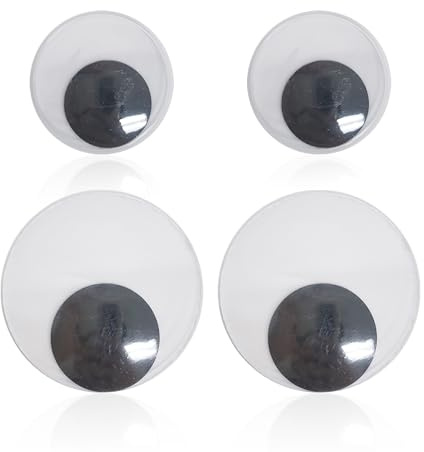 2 pares de pegatinas para los ojos, grandes columpios de plástico, ojos autoadhesivos de bricolaje, pegatinas de ojos hechas a mano, decoraciones creativas e interesantes, accesorios de bricolaje, se