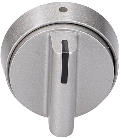 easyPART passend für Amica 9070315 Drehknopf für Kochstelle an Gasherd | 9050593, Farbe silber, Ersatzteil, Originalteil, Zubehör, Austausch
