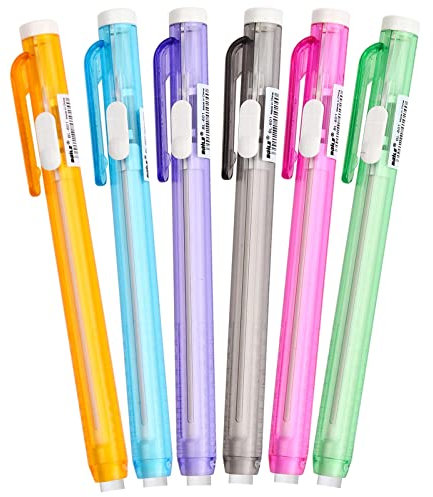 6 Stück Radiergummi, Radiergummi Stift, Weicher Radiergummi, Einschulung Geschenk, Radierstift, Präzises Löschen, Geeignet für Lehrer und Schüler Zum Schreiben und Zeichnen
