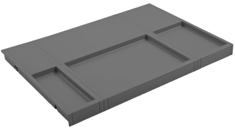 Hailo Tablarboden | 60 cm Schrankbreite | Einlegeboden für Küchen-Unterschrank | Ersatzdeckel für SEPARATO K und Allegro Modelle | Kunststoff dunkelgrau | Tragkraft bis max. 2kg