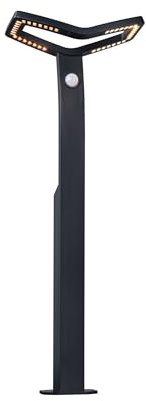 Paulmann 94792 LED Pollerleuchte Zigbee 3.0 Alara Bewegungsmelder insektenfreundlich IP44 eckig 665mm 3000-2200K 10W 450lm 230V Anthrazit Metall