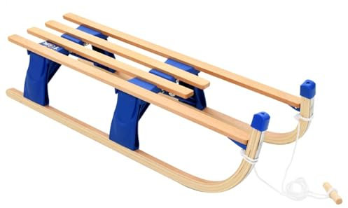 Homgoday Traîneau Pliable en Bois 110 cm, Luge pour Extérieur