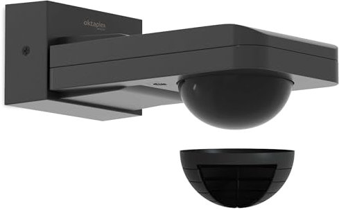 Oktaplex Tea Bewegungsmelder Aussen 360 Grad anthrazit schwenkbar IP65 Infrarot Bewegungssensor 9m Reichweite 230V Outdoor Aufputz