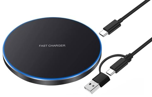 Wireless Charger Pad for iPhone Samsung Pixel,Wireless Charging Mat for iPhone 17 16 15 14 13 12 11 XR X XS,pods pro 3 2/4/3/2,Galaxy S25 S24 S23 S22 S21 S20 Ultra Plus,Note20/10,Galaxy buds3 Pro