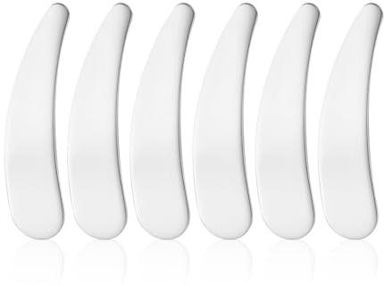 Cuchara De Acero Inoxidable De 6 Piezas, Mini Pala Curva, Cuchara Cosmética, Aplicador De Productos Para El Cuidado De La Piel, Herramientas Para El Cuidado De La Piel