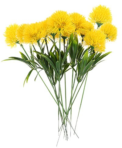 Alipis 12stücke Künstliche Löwenzahnblumen Für Dekoration Realistische Kunstblumen Tischdekoration Für Zuhause Büro Und Geschäft