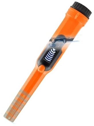 JKELPV Détecteur Détecteur de métaux Pinpointer entièrement étanche IP68 avec écran LCD, pointeur de Broche sous-Marin Haute sensibilité Accessoires pour détecteurs(Orange HS-16)