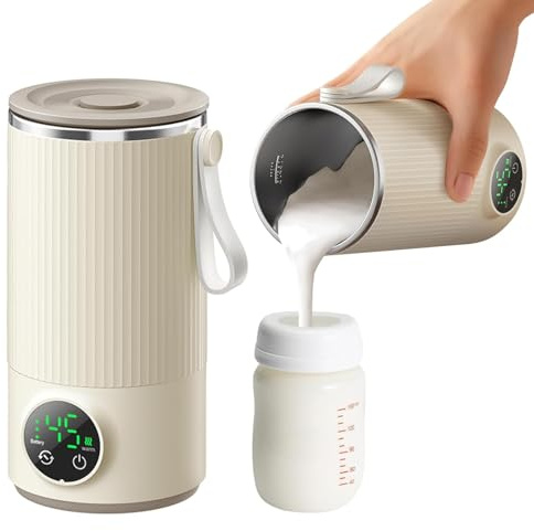 Hervidor eléctrico de viaje, mini hervidor portátil de 400 ml, hervidor de agua caliente, acero inoxidable, agua hirviendo rápida a 55 °C con 6 controles de temperatura, recargable por USB, para té