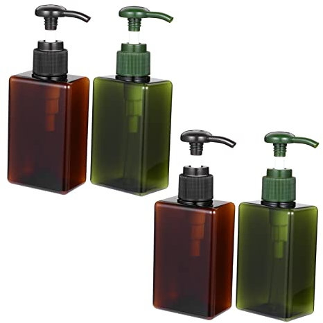 GANAZONO 4pezzi Flaconi Vuoti Per Cosmetici Flaconi Per Lozione Pompa Pressione in Plastica Unità Per Uso Quotidiano in Bagno Cucina e Viaggio