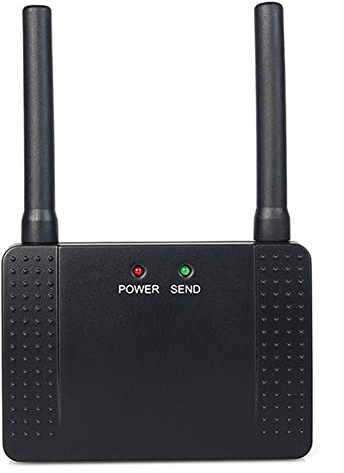 Cpolebev Amplificador 500MW Repetidor InaláMbrico Amplificador de SeñAl Extensor de CóDigo de Aprendizaje para T117 BotóN de Llamada 433MHz F4408A Enchufe de la UE