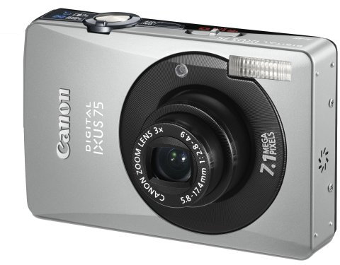 Canon IXUS 75 Digital Camera - Silver (7.1MP, 3x Optical Zoom) 3.0 LCD (Renewed)