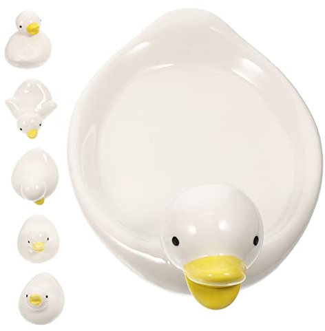 VICASKY Duck Shape Ceramic Chopstick Holder Spoon Bracket Chopstick Rest Serving Spoon Stand Kitchen Tableware Home Decor