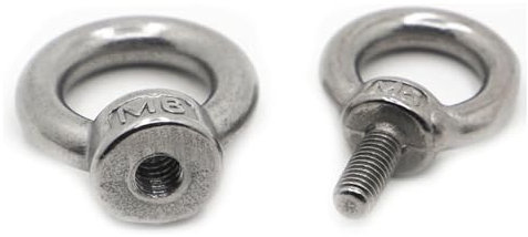 BKEKM Ringmuttern 3 Stück 304 Edelstahl-Ringmuttern, anpassbare Ringösenschraube, M3, M4, M5, M6, M8, M10, M12, Ringschrauben, breite Anwendung Zuverlässig