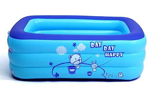 OUYUE Piscina Hinchable Piscina Familiar Hinchable, Piscina Infantil Rectangular, Piscinas Hinchables para Adultos, Centro De Natación Piscina para Exteriores(180 * 130 * 63cm)