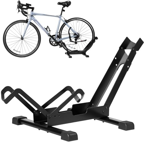 QWORK® Support de vélo autoportant, rangement velo pliable 20 à 29 pouces, pour garage et magasin de vélos