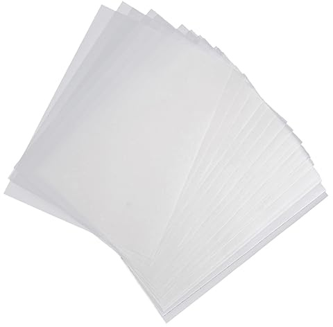 GALPADA 150Pcs Translucent Tracing Paper for Drawing and Sketching Durable Engineering Copy Paper for Calligraphy Craft Design and Pattern Tracing Semi Transparent Parchment