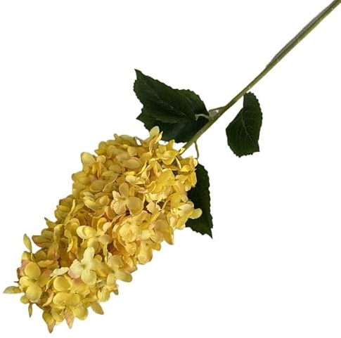 HXSCOO Elegante arreglo Floral Artificial de hortensias cónicas largas for Boda otoñal for decoración de salón(Naranja)