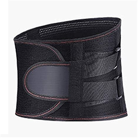 Cinturón de Soporte Lumbar Entrenador de Cintura Turmalina Sexy Cintura Adelgazante Protección Cinturón térmico Transpirable y cómodo (Color: Negro, Tamaño: Grande)
