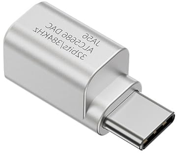 YiNLuax Adaptateur USB C puce 32 bits/384 kHz pour écouteurs Amplificateur portable en aluminium pour téléphone PC Adaptateur de casque USB C portable