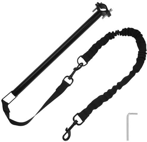 POPETPOP Adjustable Pet Leash Bike Riding Dog Harness Comfortable Strap Expanding Range of Activity Oxford Cloth Alloy Nylon for Travelling Medium and Small Dogs