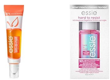 Bundle aus Essie On a Roll Apricot Nagelhautöl in praktischer Reisegröße + essie hard to resist Nagelhärter für stärkere Nägel