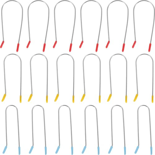 Outanaya 24 Pinces de Rechange pour Bigoudis Chauffants, Clips Métalliques en Fil de Fer, Tailles Variées 3,2 Cm/2,54 Cm/1,9 Cm, Lot de 24 Pièces Colorées pour Coiffure à Domicile et Salon