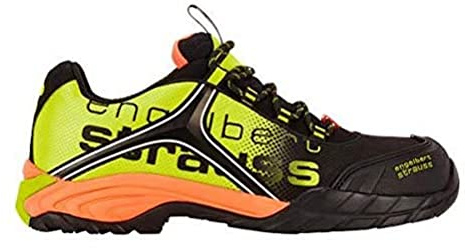 Engelbert Strauss 93609-44/Black/ warning yellow / warning orange Sicherheitshalbschuhe Merak, 44, Schwarz/Warngelb/Warnorange7