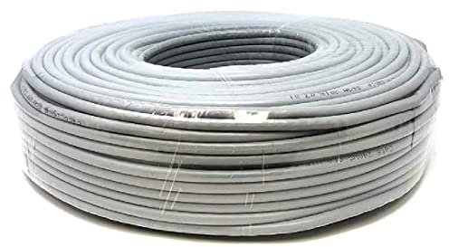 Vsnetwork Matassa 100 MT Metri Cavo di Rete UTP CAT6 CCA RJ45 Bobina di Rete Gigabit 10/100/1000 Mbps LAN ADSL CCTV Ethernet, per Modem, Router, PS4, PS5, Grigio