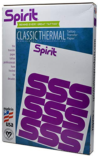 Spirit Original Papel de transferencia térmica clásico de 8.5 x 11 pulgadas, 100 hojas