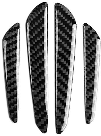 KSTE 4pcs Garde Fibre de Carbone Bord Porte Pare-Chocs de Protection Inserts Couverture Voiture Universel