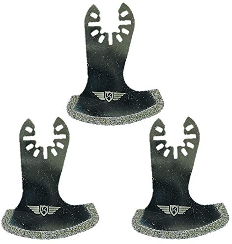 3 x TopsTools FADSW_3 Fast Fit Diamond Grout Blades Compatible with Dewalt Stanley Black and Decker Bosch Fein (Non-StarLock) Makita Milwaukee Hitachi Parkside Ryobi Worx Workzone Multitool
