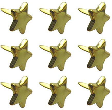 HEALLILY 200st Papierverschlüsse Befestigungselemente Aus Metall Verbindungselemente Aus Metall Star Brads Klammern Aus Papier Handwerk Brads Bunte Brads Kunsthandwerk Berühmtheit Kind