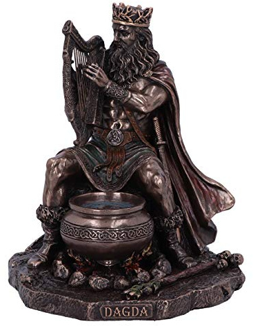 Nemesis Now Dagda König von Tuatha De Danann Keltische Gottheit-Figur, Bronze, 18,5 cm