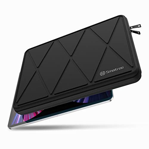 Smatree Custodia rigida da 11 pollici per iPad Air 2022 da 10,9 pollici, compatibile con iPad Pro 11 2021 / iPad Air 10,9 / iPad 10,2 / 11 Samsung Galaxy Tab S7/ Surface Go 3, nero