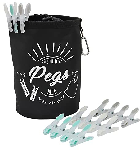 JVL Large Peg Bag with 144 Soft Grip Pegs