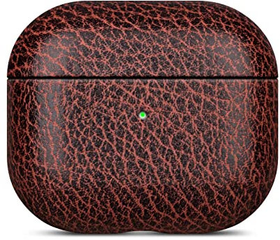 Haobobro [Bicolour Series] AirPods 3 Hülle - Echtes Leder Hülle für AirPods 3. Generation - Handgefertigt AirPods Leather Case - AirPods Schutzhülle Lederhülle - AirPods Ledercase - Braun Schwarz