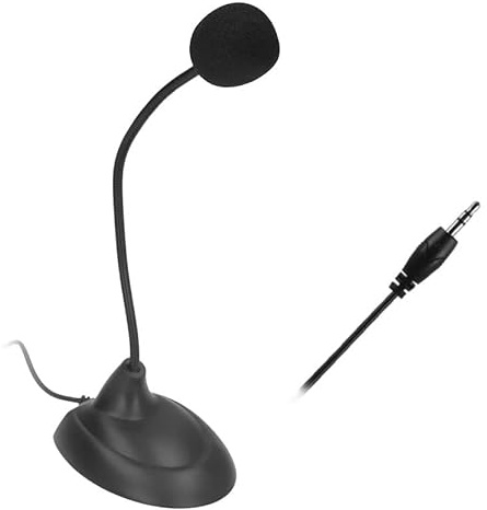Septpenta USB Mikrofon, 3,5 MM PC Mikrofon, Voice Chat, Schwanenhals Aus Verformungsmetall, Anti Interferenz Klangqualität Ist Klar und Natürlich, Geeignet für Büro, Konferenz