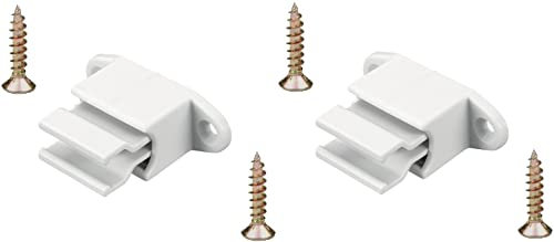 cyclingcolors 2x Clip bloqueur de manivelle volet Roulant réglable blanc Support Guide Manette Plastique 14mm Universel fenêtre Mur à Visser
